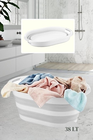 Vera Bath Katlanır Çamaşır Sepeti 38 Lt Çamaşır Selesi Fma07860 Gri