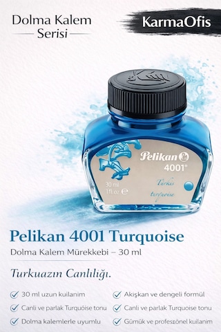4001 Turquoise Dolma Kalem Mürekkebi 30 Ml Canlı Turkuaz Diğer