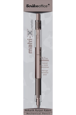 Scrikss Matri-x Versatil 0.7 Mm Metalik Gri Şeffaf Amb.