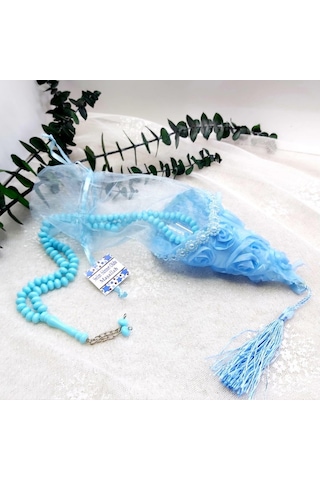 Çiçekli Külah Plastik Tesbihli Bebek Mevlüt Hediyelik 20 Adet