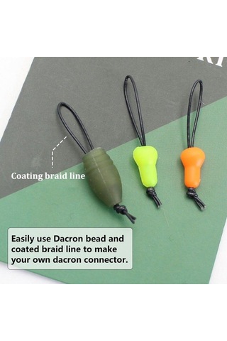 Yeşil 8 Adet Sazan Balıkçılık Aksesuarları Dacron Kutup Konektörü Kibrit Direği Olta Takımı Kuleleri İçin Sazan Yöntemi Besleyici Olta Takımı