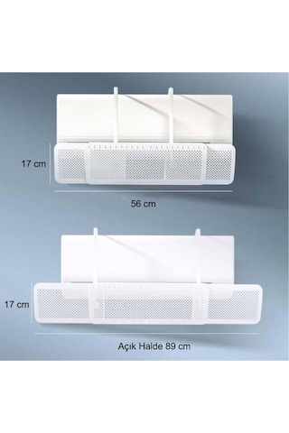 Ayarlanabilir Universal Klima Hava Yönlendirici Delikli Klima Çarpması Önleyici Klima Perdesi 56-90cm