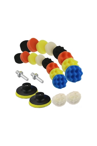 Moveevo 22'li Araba Cila Ve Parlatma Seti - 3 İnç Sponge Diskler, Boyali, Boya Üstü Taslak Alma, Parlatma, Cila Ve Glazlama İçin