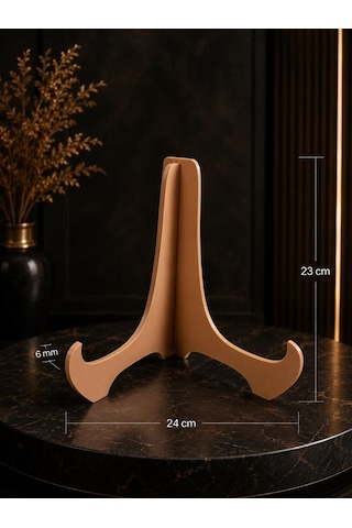 Büyük Boy Tabak Standı 23x24 Cm Dekoratif Tabak Sergileme Standı Battal Boy Tabaklar İçin 6 Mm
