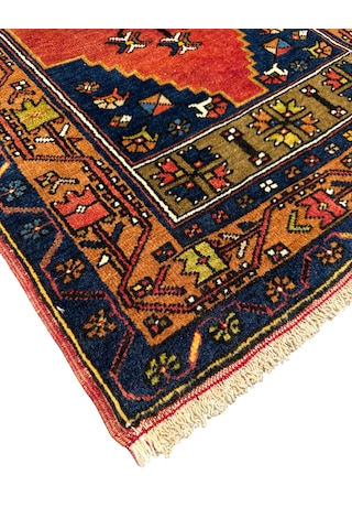 El Dokuma Antika Koleksiyonluk Yahyalı Halısı Yolluk 72x475 Kök Boya %100 Yün Kiremit