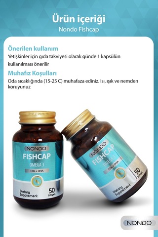 Fishcap Balık Yağı Omega 3 Epa Dha 1000 Mg 50 Yumuşak Jelatin Softgel Kapsül