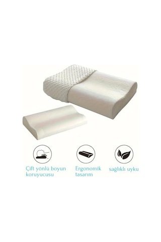 Wiforte Ortopedik Visco Boyun Yastığı Boyun Düzleşmesi İçin Destekleyici Ve Ergonomik Tasarım Lüks Ve Konforlu Uyku Yastığ