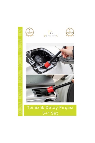 Temizlikfırçası Araba Otomobil Araç Jant Motor Klima İç Dış Bakım Temizlik Detay Fırçası 5+1 Set