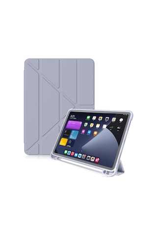 Apple Uyumlu iPad, Pro 11 4. Nesil 2022 Kılıf Kalem Bölmeli Trifolding Case
