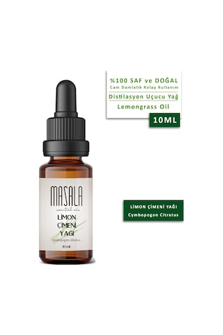 Masala Limonçimeni Yağı 10 ML - (Lemongrass Essential Oil) Limon Otu
