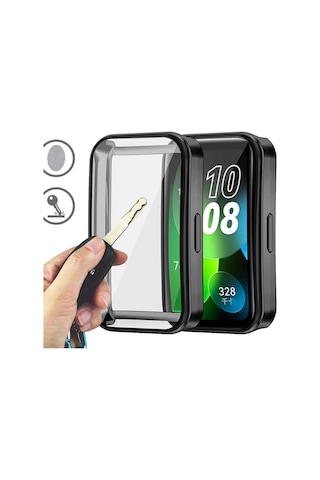 Coverzone Fit3 İle Uyumlu Silikon Kasa Ekran Koruyucu 360 Tam Kapatan Çerceve Pc Kasa Koruma Silikon Çerçeve Siyah Sku: Smg8690010143037