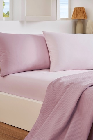 Özdilek Rf -colourist Rose Pudra- Çift Kişilik Pike Takımı Pembe