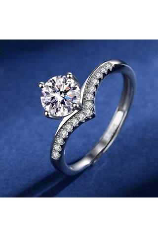 Sarı Bague Ringen Köpüklü Gerçek Mozanit Düğün Kadınlar Için Yeniden Boyutlandırılabilir Yü Kaliteli 100% 925 Gümüş Yüzük 57075799