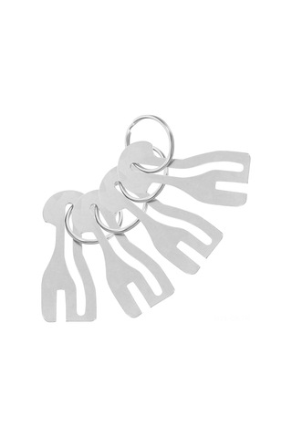 Singree 4 Adet Gümüş Renkli Çelik Sepet Jetonu - Yumuşak Tutuşlu Ahtapot Desenli Anahtar Zinciri