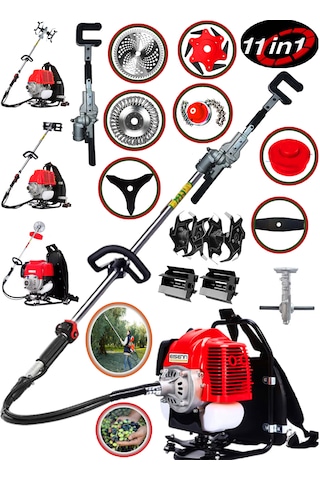 Eisenn BC520 12 Parça Sırt Tırpan + Çapalama Aparatları + Zeytin Toplama Set