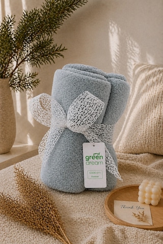 Esnature Wellsoft Peluş Polar Tüylenmez Dört Mevsim Tek Kişilik Kafe Televizyon Battaniyesi 140x190 Mint Yeşil