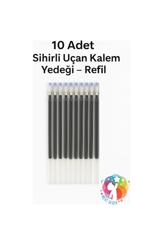 Sihirli Uçan Kalem İçi 10'lu Yaz-sil Refill Uç Oluklu Yazı Kitabı Yedek Mürekkep