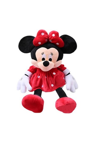 Disney'İn En Renkli Sevimli Kahramanı Peluş Minnie Mouse - 70 Cm Kırmızı