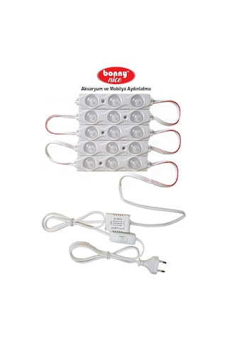 Akvaryum Modül Led Aydınlatma Beyaz Işık Anahtarlı 5'Li 432001734