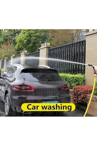 Besthome1 Jms Yüksek Basınçlı Su Tabancası, Araba Yıkama, Zemin Temizleme, Çim Avlu Bahçe Sulama, Nozulu Yağmurlama, Profesyone Siyah