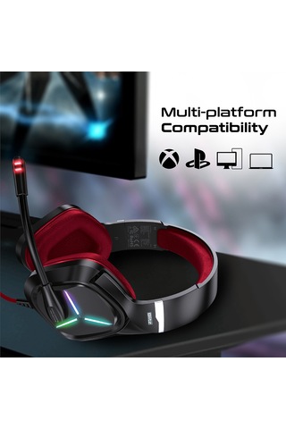 Vertux Blitz Kablolu 7.1 Surround Kulak Üstü Oyuncu Kulaklığı