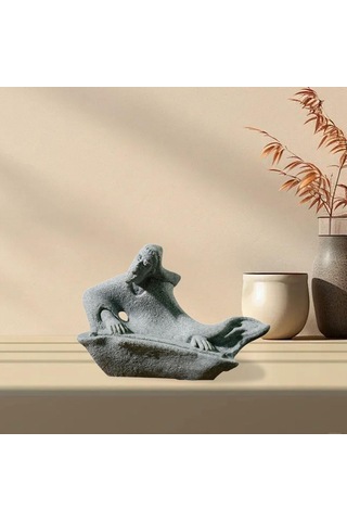 Suntek Antik Çin Heykelcik Heykeli Yapıt Kanunlu-yaşlı-adam