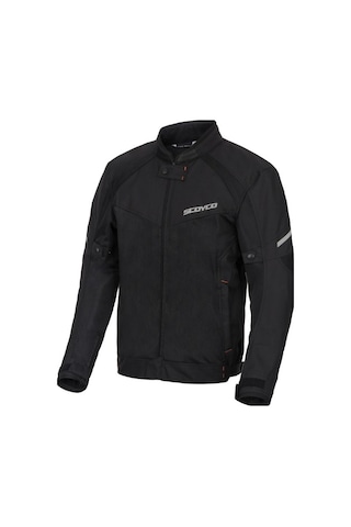 Scoyco Jk118 Motosiklet Montu Yazlık Fileli Dayanıklı Kanvas Kumaş Motorcu Mont Siyah