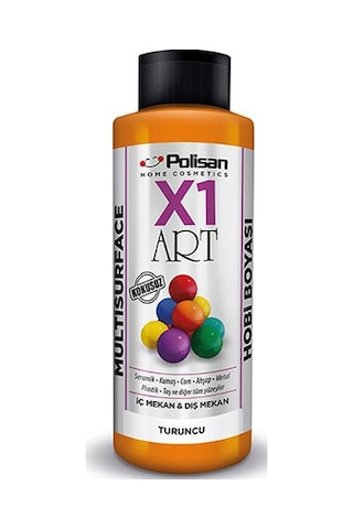 Polisan X1 Art Multisurface Hobi Boyası Turuncu 120 ml