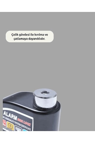 Disk Kilidi Çift Modlu 110db Alarmlı Suya Dayanıklı