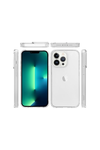 Logis iPhone Uyumlu 13 Pro Max 6.7 Şeffaf Kılıf Silikon Koruma
