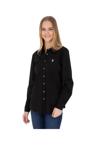 U.S. Polo Assn. Kadın Uzun Kollu Basic Gömlek 1840369 Siyah