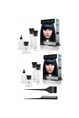Sea Color Set Boya 1.1 Mavi Siyah 2 Adet+Boya Tarağı+Fırça
