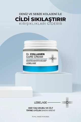 Lebelage Kırışıklık Karşıtı, Elastikiyet Arttırıcı Marine Collagen Krem Dr Collagen Cure Cream