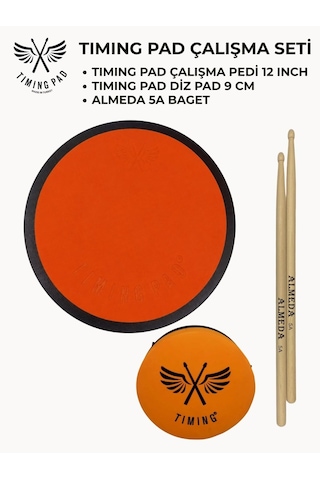 Timing Pad Çalışma Seti Çalışma Pedi 12 Inch + Diz Pedi 9 Cm + Baget