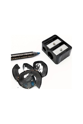 Kaş Kalemi Eyeliner Kalemi Dudak Kalemi Kalemtıraş Çift Delikli Kalemtıraş Bıçak Kenarı Kırmızı Kalem Plastik Kalem Özel Kalemtıraş