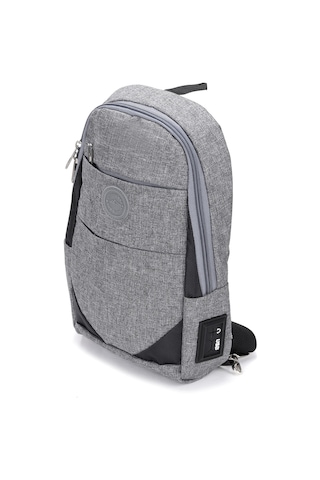 Strong Kulaklık Çıkışlı Tek Kol Göğüs Ve Sırt Çantası ,çapraz Çanta Body Bag Tk02 Gri