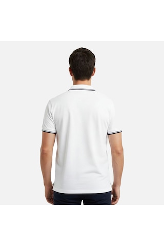 Beyaz Fila Erkek Günlük Polo T-shirt Biella Tipped Fam1102.10001 beyaz