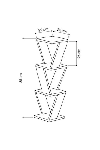 Köşe Duvar Rafı / Kitaplık Atlantik Çam 22x22x85 Modern Minimalist Köşe Duvar Rafı Ahşap
