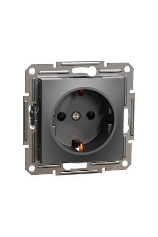 Schneider Electric EPH2900171-1 Asfora Topraklı Priz 16A Çerçeveli Antrasit