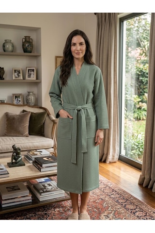 Pike Kimono Kadın Bornoz - Sabahlık Çağla Yeşili