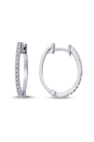 Lova Pırlantalı Oval Halka Küpe - 3030019