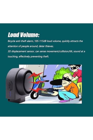 Artfulabode Zili Yüksek Yol Uzaktan Su Sesle Scooter Kumanda Korna Kırmızı Güvenlikli Elektrikli Dağ Bisikleti Alarmı 105-115db Kırmızı