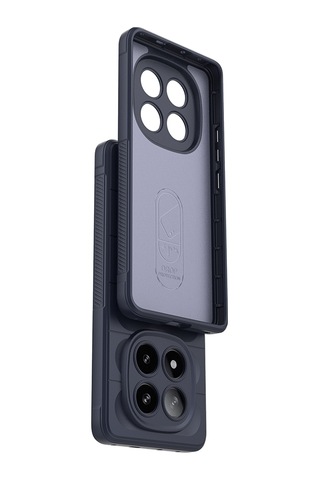 Xiaomi Poco X7 Kılıf Esnek Tpu Oyuklu Arka Yüzey Tasarımlı Etnik Silikon Kılıf Lacivert