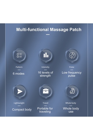 Teltree Taşınabilir Ems Boyun Masaj Aleti - 6 Mod, 16 Kademe Şarj Edilebilir Sarı Model + 2 Yapışkan Ped Sarı