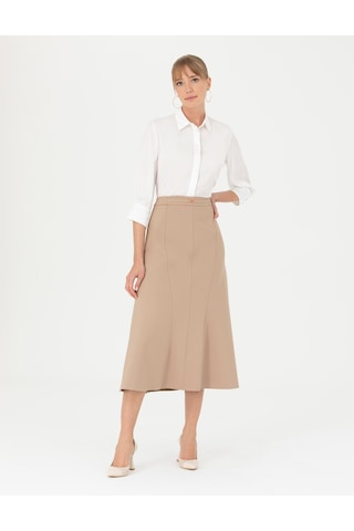 Pierre Cardin Kadın Bej Etek Dokuma 50273765-vr011 Bej