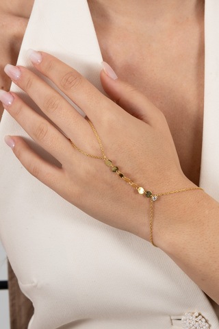 925 Ayar Gümüş Şahmeran Altın Yaldızlı Zirkon Taşlı Pullu Şahmeran Barcode Beyaz - Rose Gold