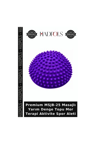 Premium Msjb-25 Masajlı Yarım Denge Topu Mor Terapi Aktivite Spor Aleti