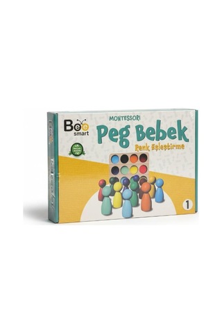 Montessori Peg Bebek Renk Eşleştirme Oyunu - Doğal Ahşap Eğitici Oyuncak