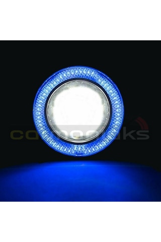 Mercekli Angel Led Halkalı Sis Far Metal Alaşım Gövde