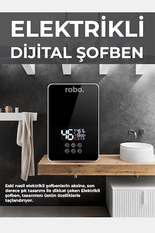 Dijital Akıllı Şofben - Duş Başlığı li